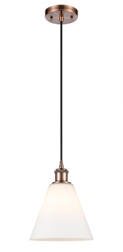 Berkshire - 1 Light - 8 inch - Antique Copper - Cord hung - Mini Pendant
