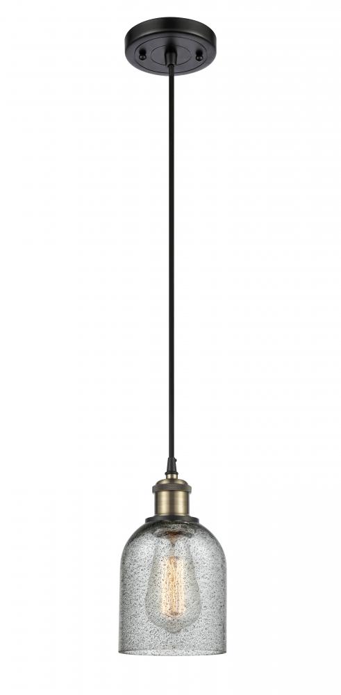 Caledonia - 1 Light - 5 inch - Black Antique Brass - Cord hung - Mini Pendant