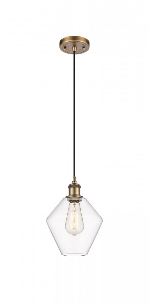 Cindyrella - 1 Light - 8 inch - Brushed Brass - Cord hung - Mini Pendant