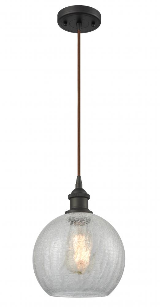 Athens - 1 Light - 8 inch - Oil Rubbed Bronze - Cord hung - Mini Pendant