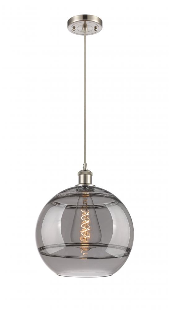 Rochester - 1 Light - 12 inch - Brushed Satin Nickel - Cord hung - Mini Pendant