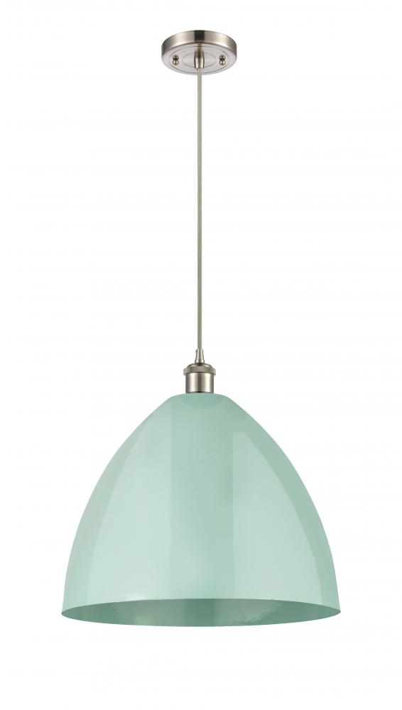 Plymouth - 1 Light - 16 inch - Brushed Satin Nickel - Cord hung - Mini Pendant