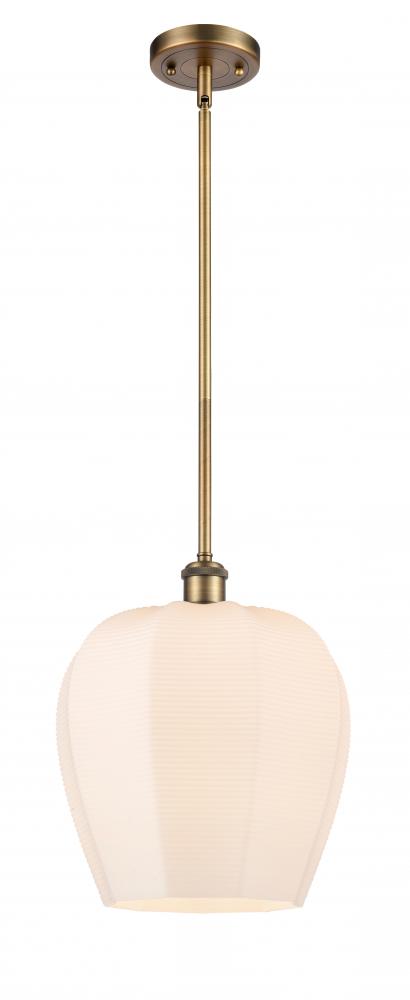 Norfolk - 1 Light - 12 inch - Brushed Brass - Mini Pendant