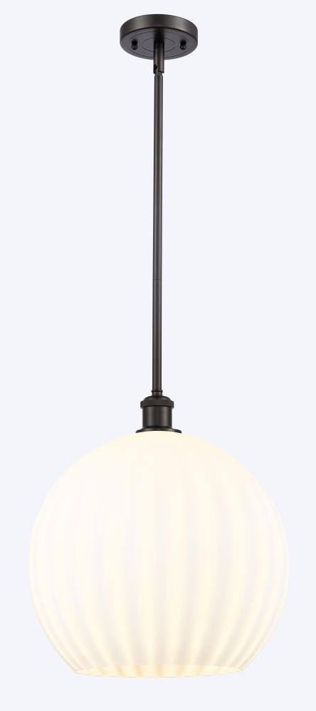 White Venetian - 1 Light - 14 inch - Oil Rubbed Bronze - Pendant