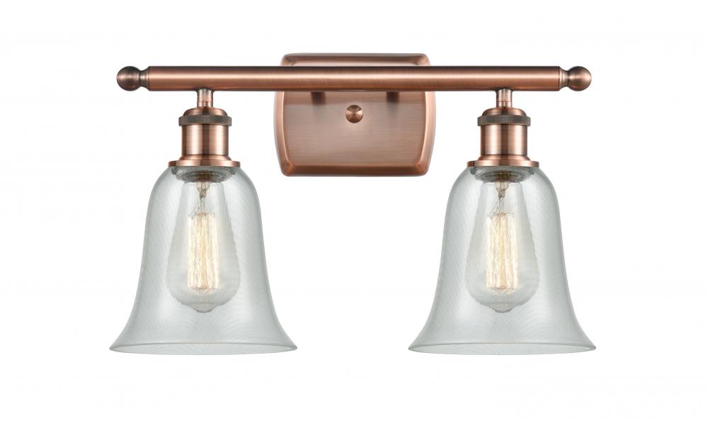 Hanover - 2 Light - 16 inch - Antique Copper - Bath Vanity Light