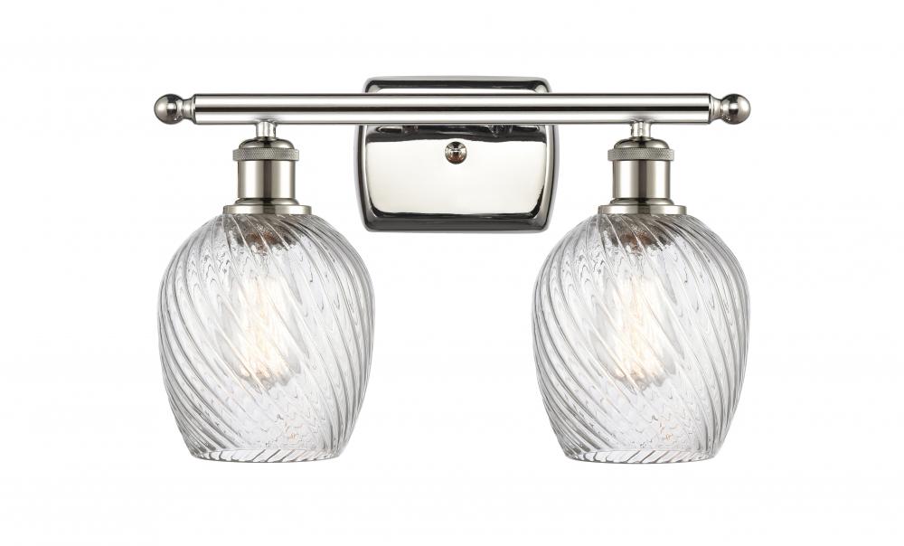 Salina - 2 Light - 16 inch - Polished Nickel - Bath Vanity Light