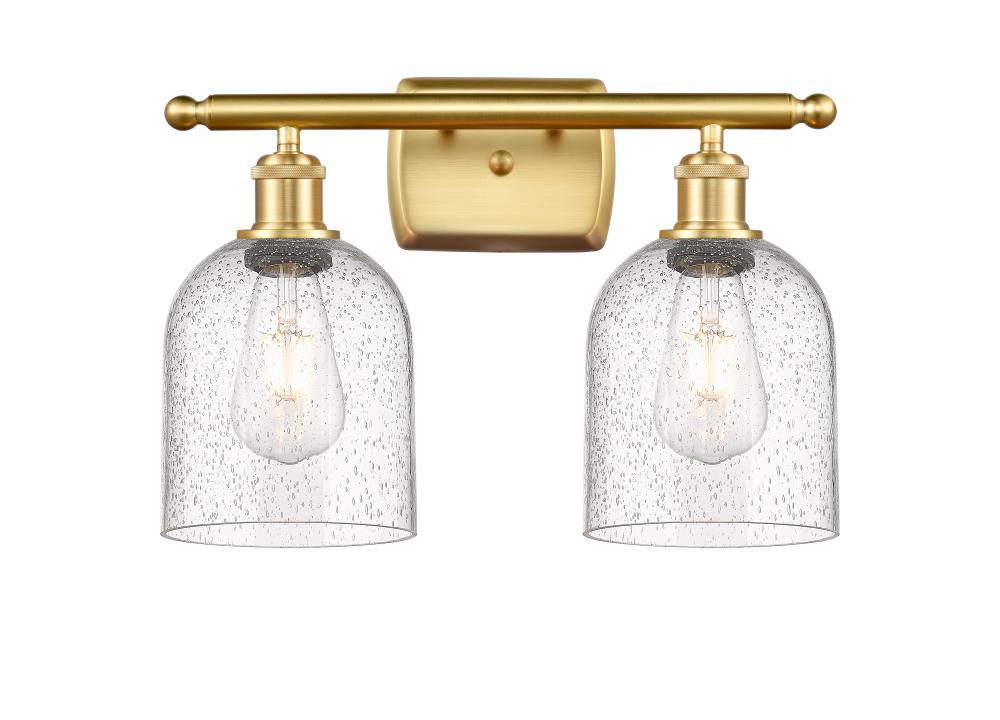 Bella - 2 Light - 16 inch - Satin Gold - Bath Vanity Light