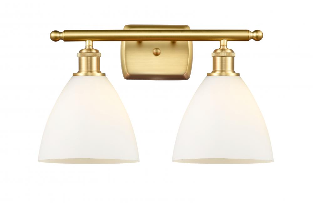 Bristol - 2 Light - 18 inch - Satin Gold - Bath Vanity Light