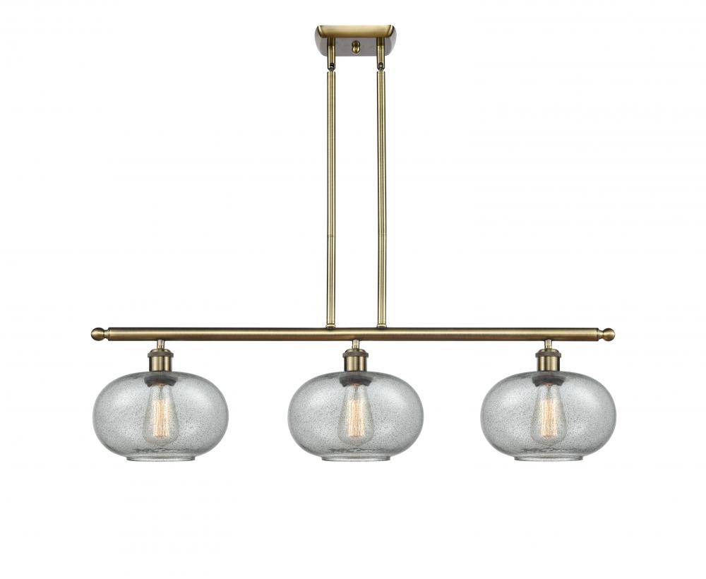 Gorham - 3 Light - 36 inch - Antique Brass - Cord hung - Island Light