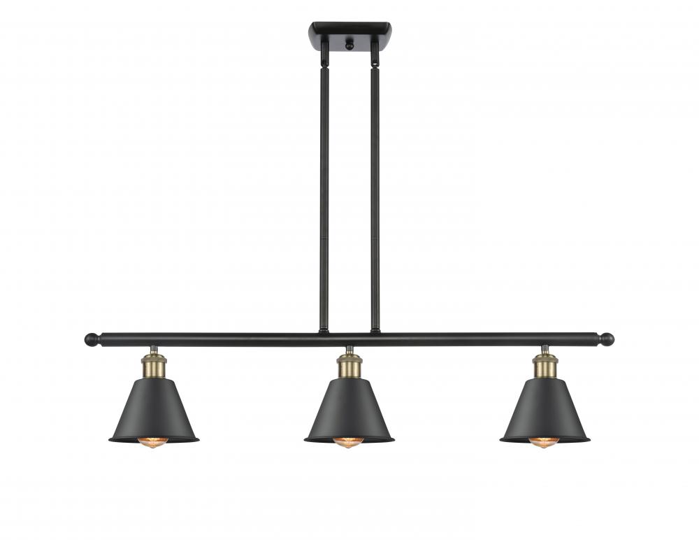 Smithfield - 3 Light - 36 inch - Black Antique Brass - Cord hung - Island Light