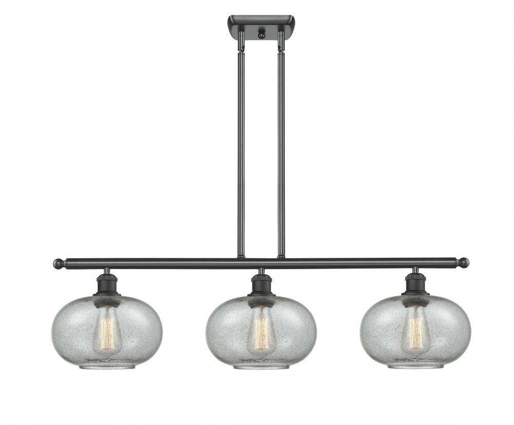 Gorham - 3 Light - 36 inch - Matte Black - Cord hung - Island Light