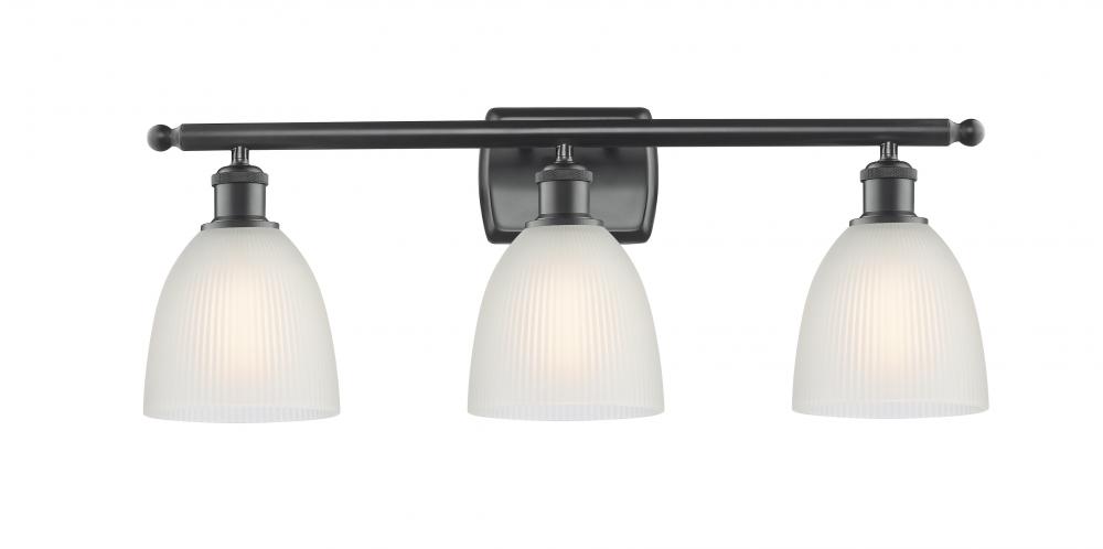 Castile - 3 Light - 26 inch - Matte Black - Bath Vanity Light