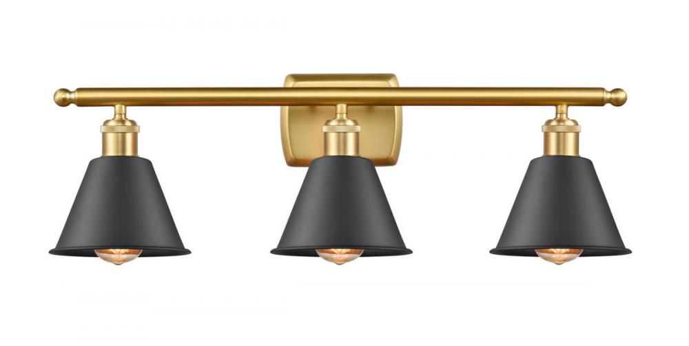 Smithfield - 3 Light - 27 inch - Satin Gold - Bath Vanity Light