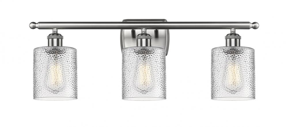 Cobbleskill - 3 Light - 25 inch - Brushed Satin Nickel - Bath Vanity Light