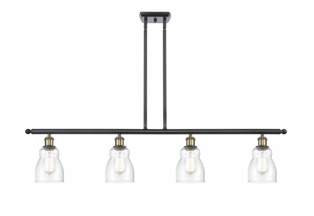 Ellery - 4 Light - 48 inch - Black Antique Brass - Cord hung - Island Light