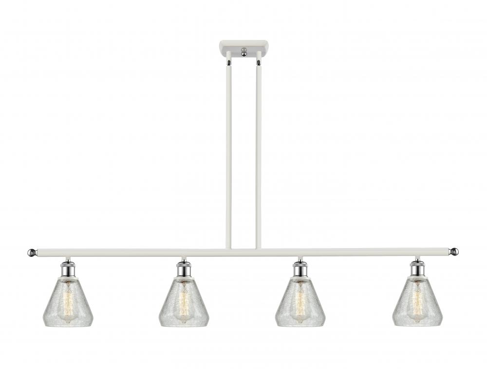 Conesus - 4 Light - 48 inch - White Polished Chrome - Cord hung - Island Light