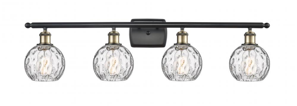 Athens Water Glass - 4 Light - 36 inch - Black Antique Brass - Bath Vanity Light