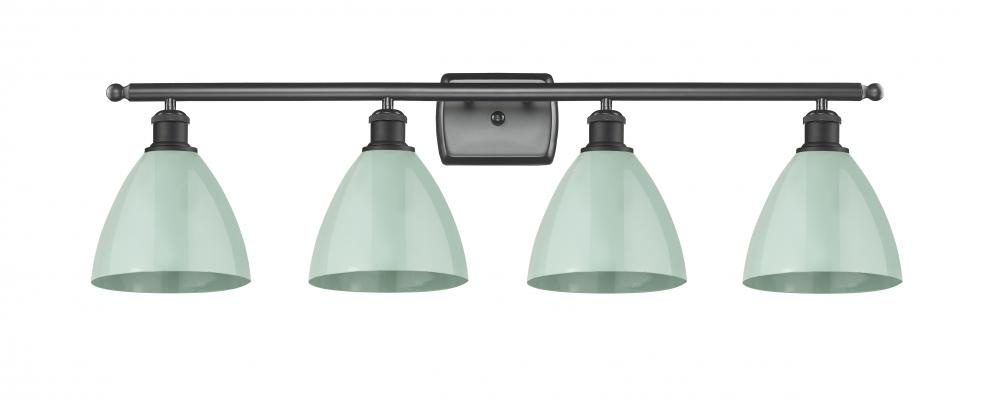 Plymouth - 4 Light - 38 inch - Matte Black - Bath Vanity Light