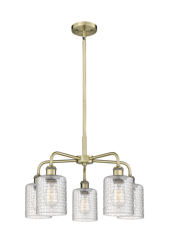 Cobbleskill - 5 Light - 23 inch - Antique Brass - Chandelier