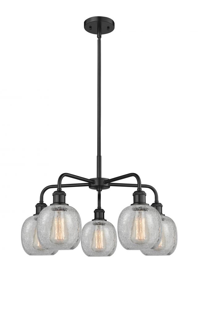 Belfast - 5 Light - 24 inch - Matte Black - Chandelier