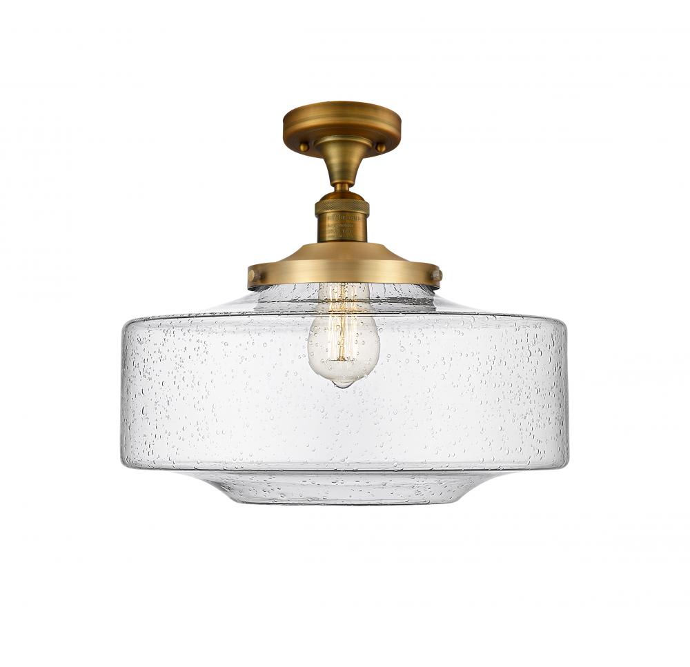 Bridgeton - 1 Light - 12 inch - Brushed Brass - Semi-Flush Mount