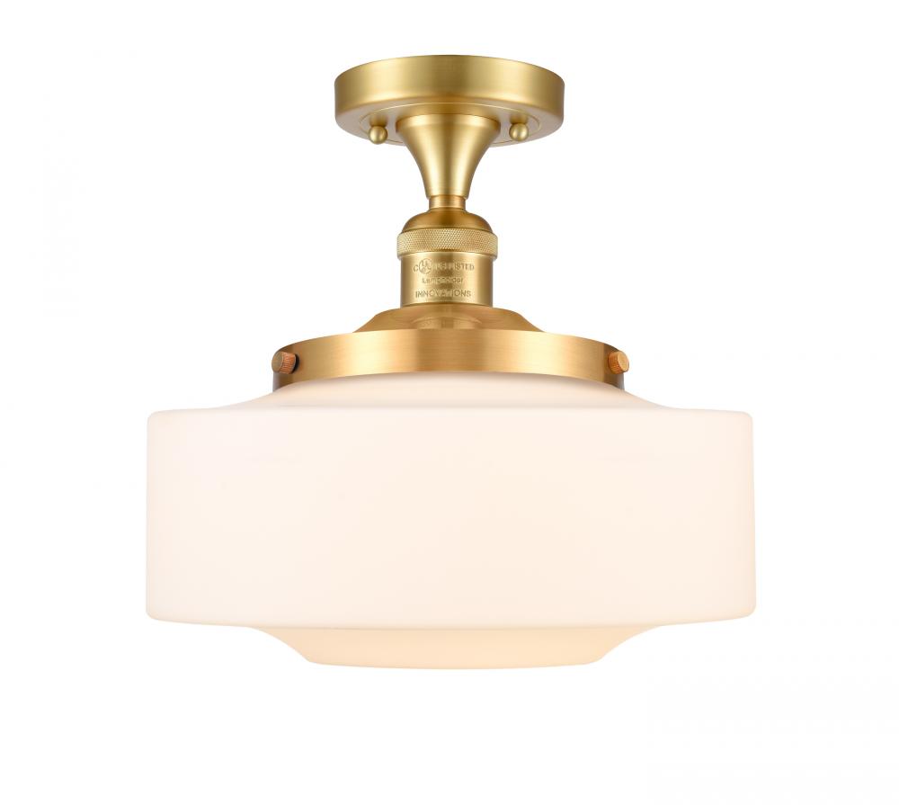 Bridgeton - 1 Light - 12 inch - Satin Gold - Semi-Flush Mount