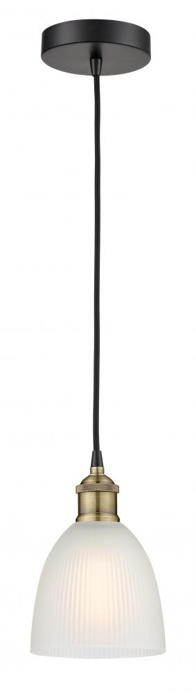 Castile - 1 Light - 6 inch - Black Antique Brass - Cord hung - Mini Pendant