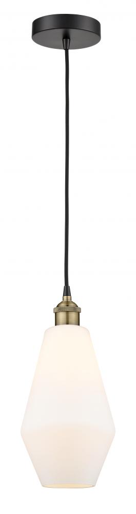Cindyrella - 1 Light - 7 inch - Black Antique Brass - Cord hung - Mini Pendant
