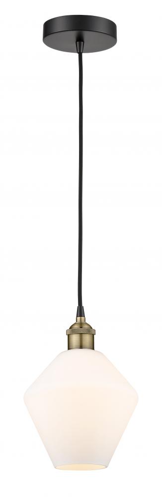 Cindyrella - 1 Light - 8 inch - Black Antique Brass - Cord hung - Mini Pendant
