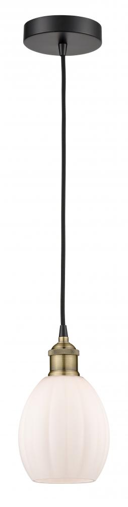 Eaton - 1 Light - 6 inch - Black Antique Brass - Cord hung - Mini Pendant