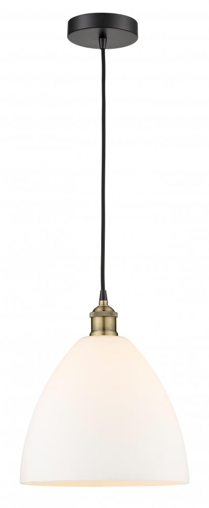 Bristol - 1 Light - 12 inch - Black Antique Brass - Cord hung - Mini Pendant