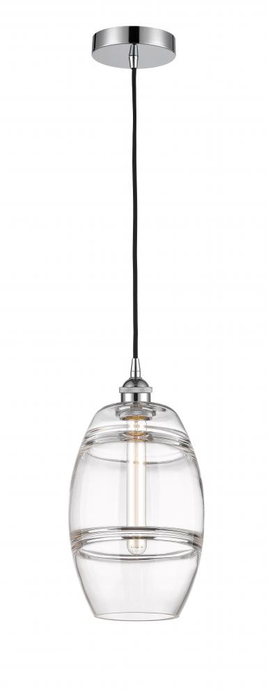 Vaz - 1 Light - 8 inch - Polished Chrome - Cord hung - Mini Pendant