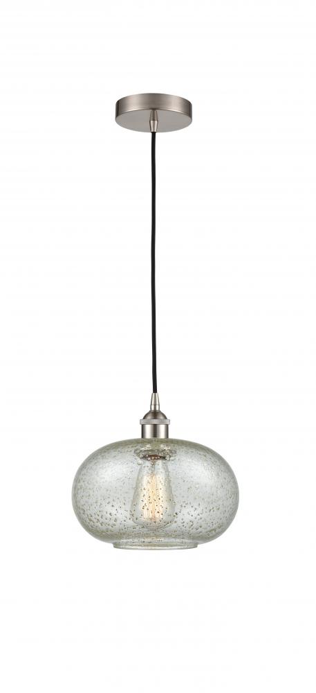 Gorham - 1 Light - 10 inch - Brushed Satin Nickel - Cord hung - Mini Pendant