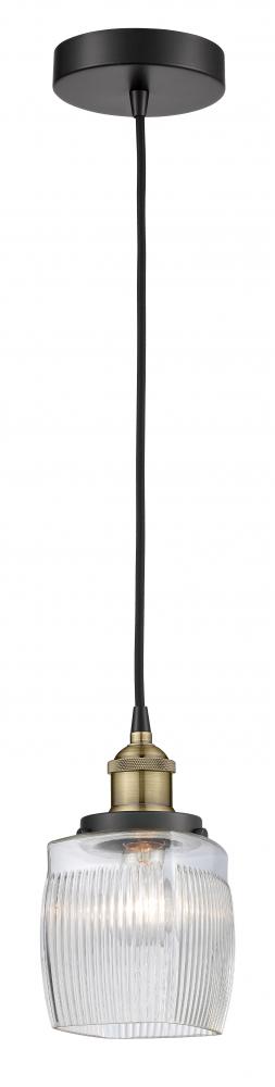 Colton - 1 Light - 6 inch - Black Antique Brass - Cord hung - Mini Pendant
