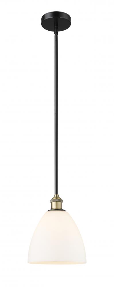 Bristol - 1 Light - 9 inch - Black Antique Brass - Cord hung - Mini Pendant