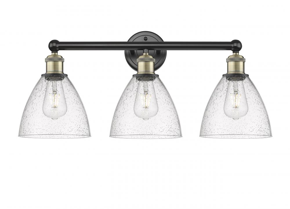 Bristol - 3 Light - 26 inch - Black Antique Brass - Bath Vanity Light