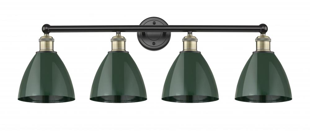 Plymouth - 4 Light - 35 inch - Black Antique Brass - Bath Vanity Light