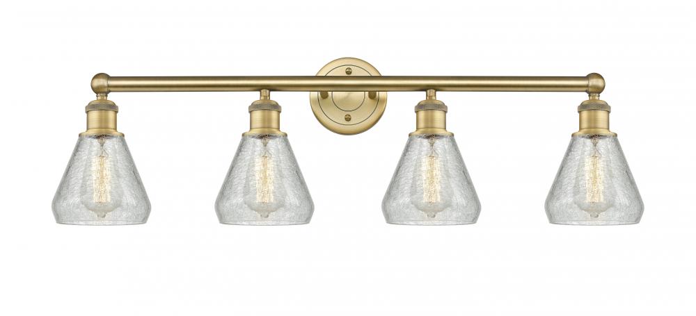 Conesus - 4 Light - 33 inch - Brushed Brass - Bath Vanity Light