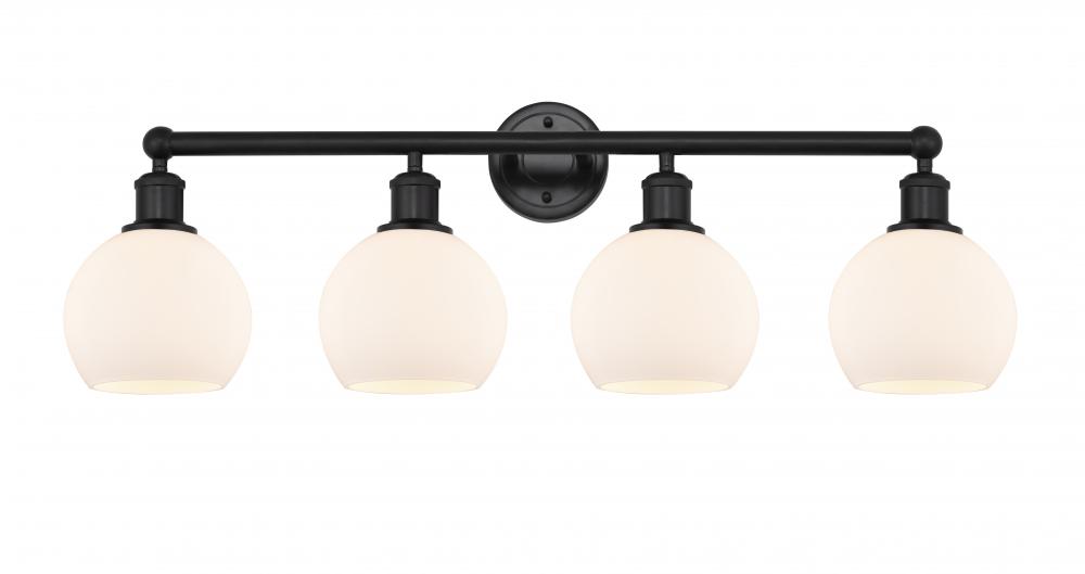 Athens - 4 Light - 33 inch - Matte Black - Bath Vanity Light