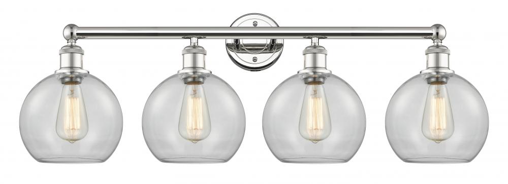 Athens - 4 Light - 35 inch - Polished Nickel - Bath Vanity Light