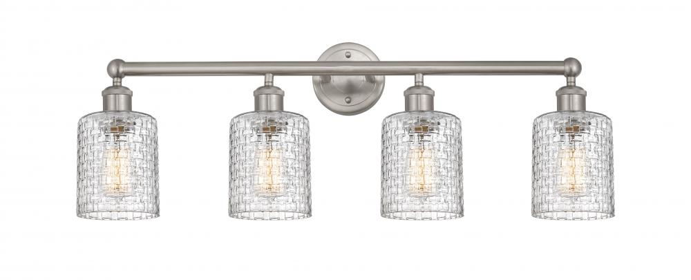 Cobbleskill - 4 Light - 32 inch - Brushed Satin Nickel - Bath Vanity Light