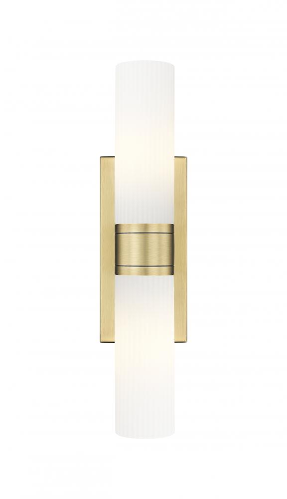 Boreas - 2 Light - 18 inch - Brushed Brass - Bath Vanity Light