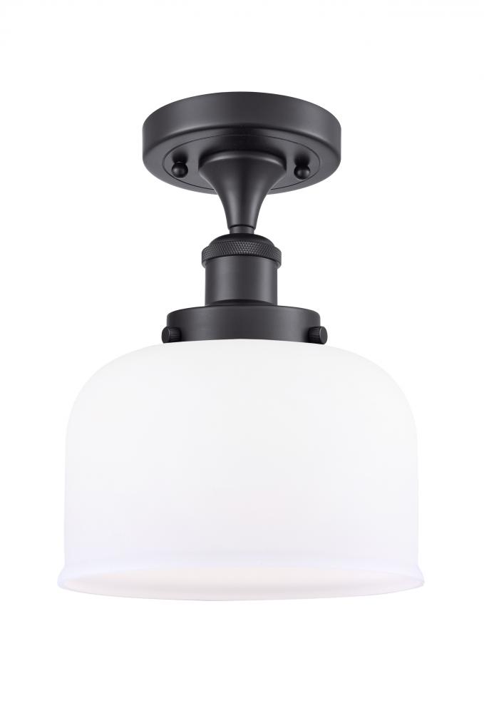 Bell - 1 Light - 8 inch - Matte Black - Semi-Flush Mount