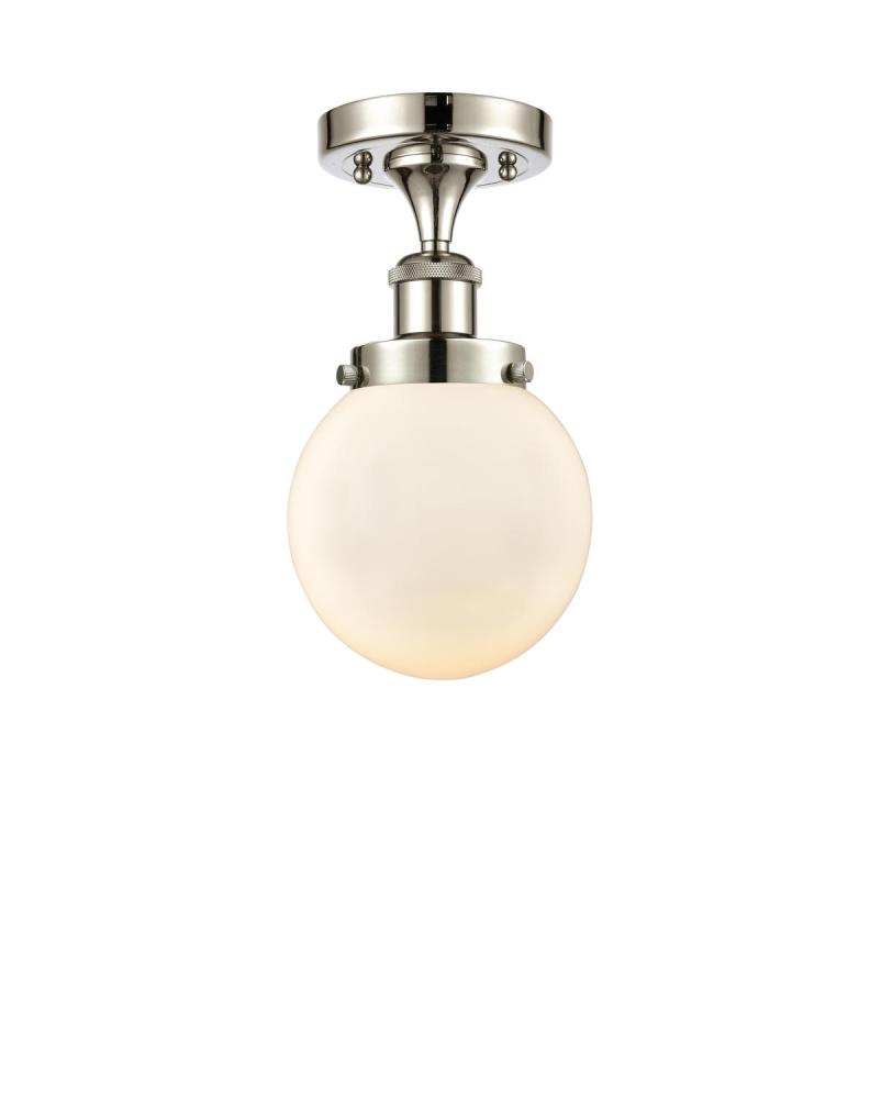 Beacon - 1 Light - 6 inch - Polished Nickel - Semi-Flush Mount