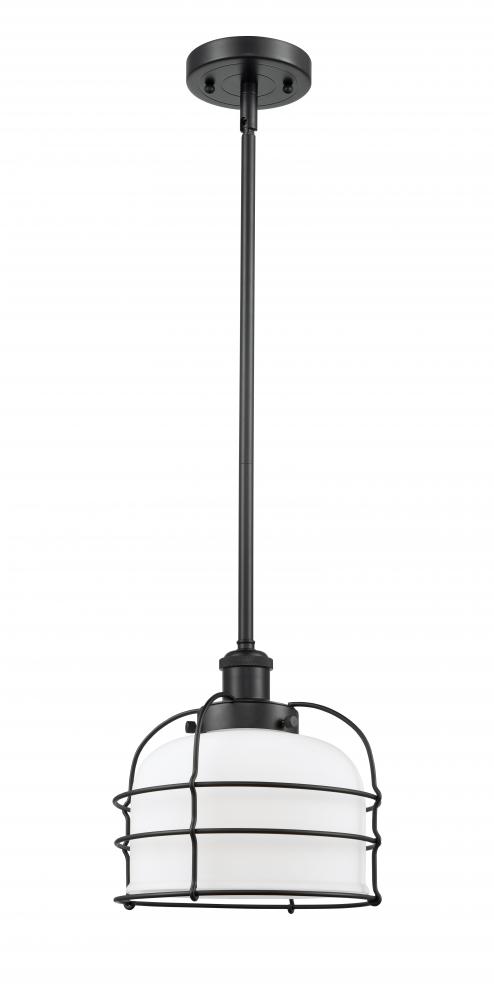 Bell Cage - 1 Light - 8 inch - Matte Black - Mini Pendant