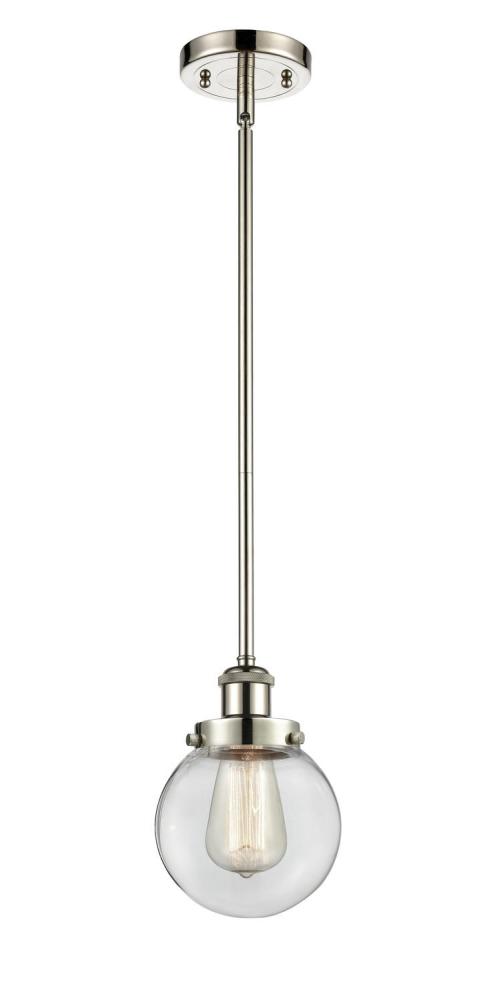 Beacon - 1 Light - 6 inch - Polished Nickel - Mini Pendant