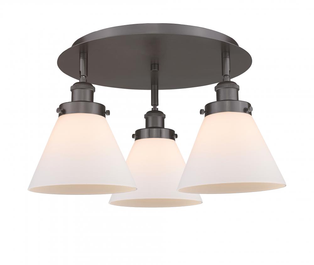 Cone - 3 Light - 20 inch - Oil Rubbed Bronze - Flush Mount