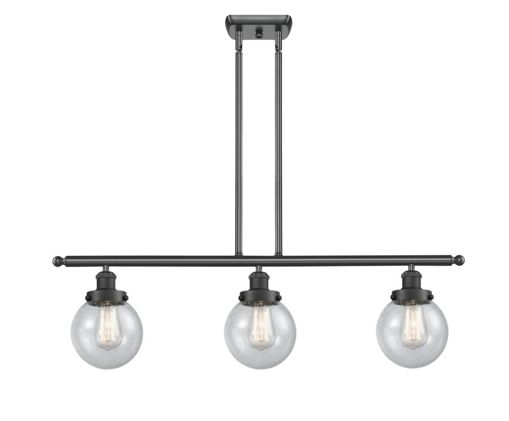 Beacon - 3 Light - 36 inch - Matte Black - Stem Hung - Island Light