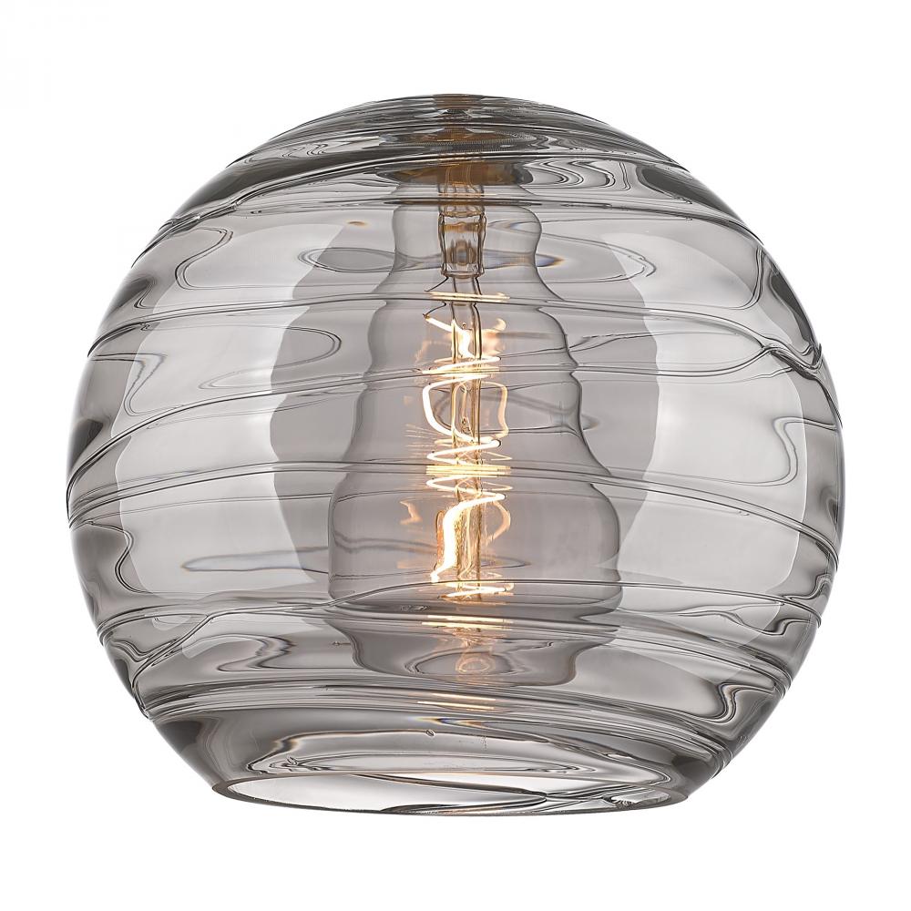 Deco Swirl 10" Light Smoke Glass