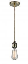 Innovations Lighting 100AB-10RE-1AB - Edison - 1 Light - 2 inch - Antique Brass - Cord hung - Mini Pendant